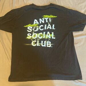 Anti social club shirt only worn once and just got a month ago.